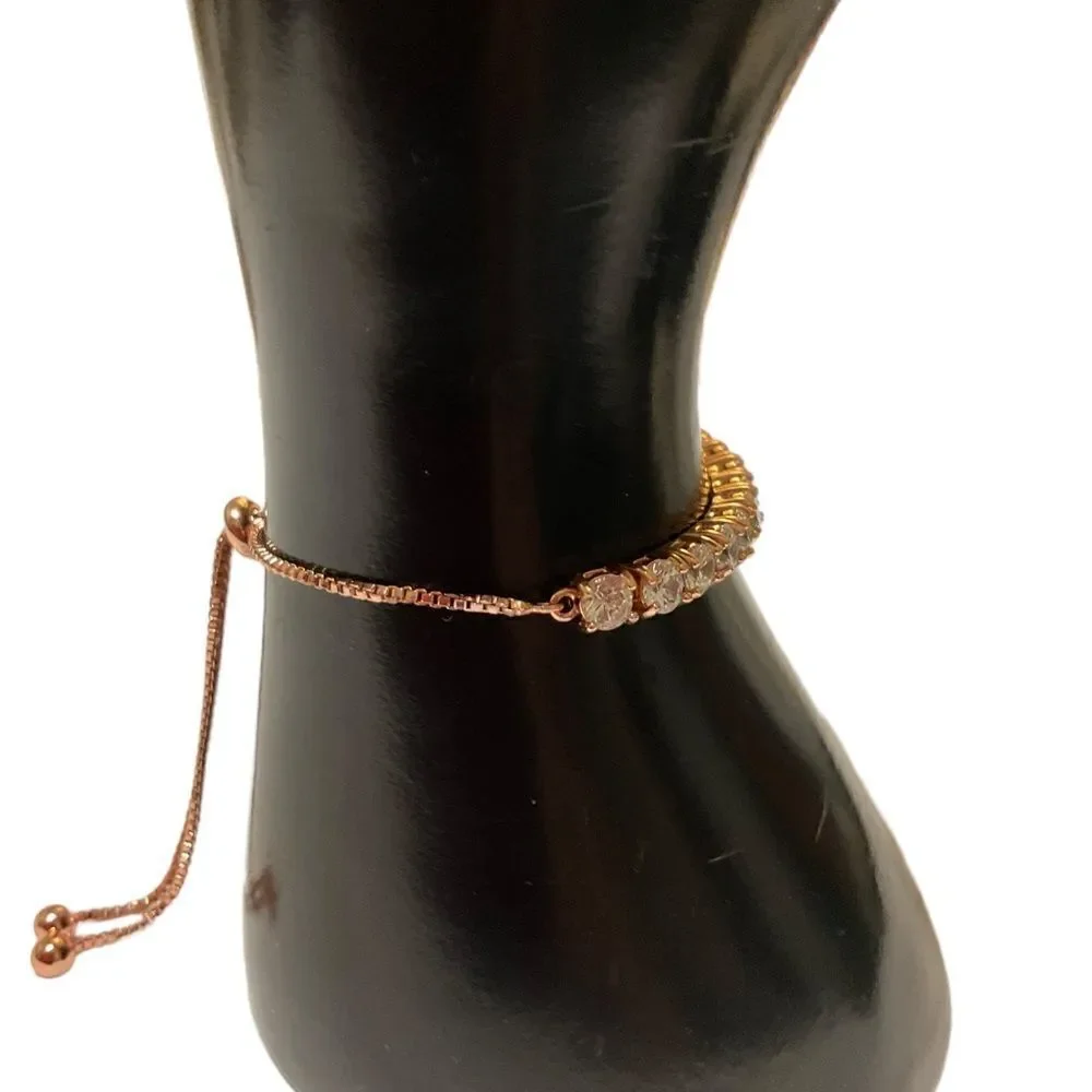Rose Gold CZ Slide Bracelet